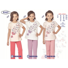 BR Піжама для дівчинки 03-06 (футболка+штани)  9327    3-6  4шт.