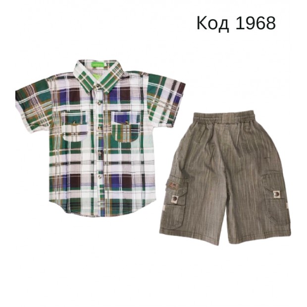 Ch Костюм рубашка + шорти 602.  110-128   4(3) шт.