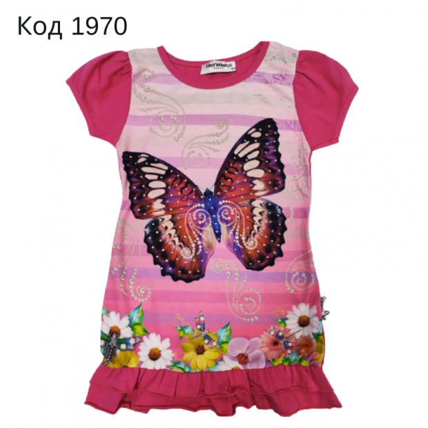 --Tr Туніка для дівчинки короткий рукав TNW 1037 104-128  4 шт