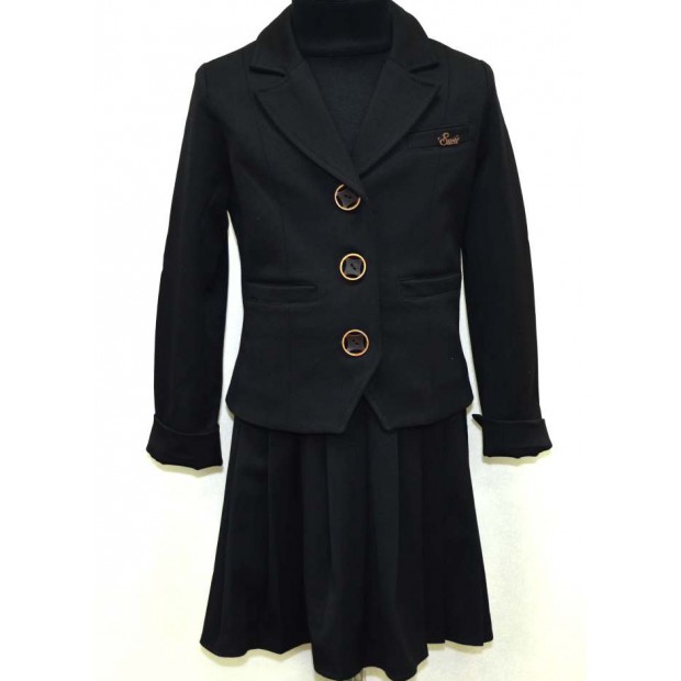 ,,Suzie116-134шерстьКОСТЮМ Піджак "Габбі"(9073)+Спідниця чорний116-134  4 шт