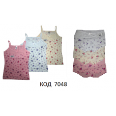BR Набір білизни для дівчинки(майка+ШОРТИ) 4360/5362  КВІТИ     6(3) шт.