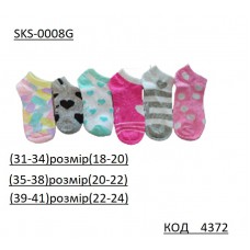 YO Шкарпетки для дівчинки SKS-0008G  КОРОТКІ   МІКС кольорів    23-26//39-41 6(3) шт