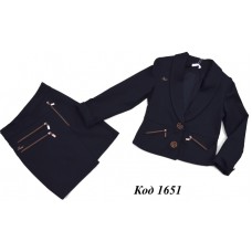 ,,Suzie140-158шерстьКОСТЮМ Піджак "Стефані"(6495)+Спідниця чорний 140-158 4 шт