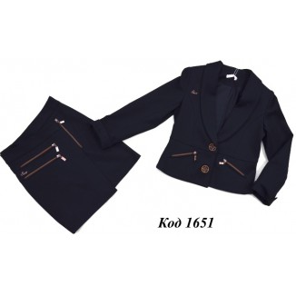 ,,Suzie140-158шерстьКОСТЮМ Піджак "Стефані"(6495)+Спідниця чорний 140-158 4 шт