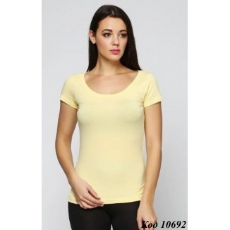 Jiber Футболка жіноча СТРЕЙЧ  673 EKRU (КРЕМ) S/M/L/XL  3(1)шт