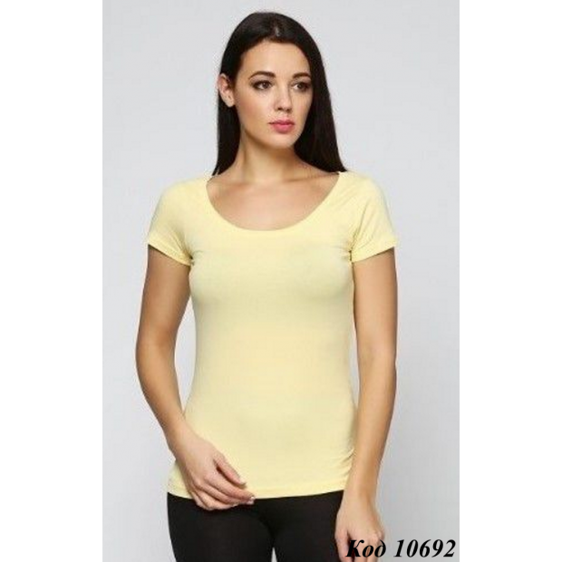 Jiber Футболка жіноча СТРЕЙЧ  673 EKRU (КРЕМ) S/M/L/XL  3(1)шт