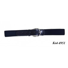 Topgal Ремінь підліток кругла пряжка (шкіряна вставка) ЧОРНИЙ 10 шт