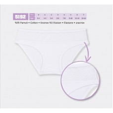 BR Труси для дівчинки 5192.01 БІЛИЙ    06.07   12 (6)шт