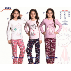 BR Піжама для дівчинки 07-10 стрейч/бавовна  9345    7-10  4 шт.