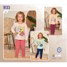 BR Піжама для дівчинки 03-06 стрейч/бавовна  9133    3-6  4 шт.