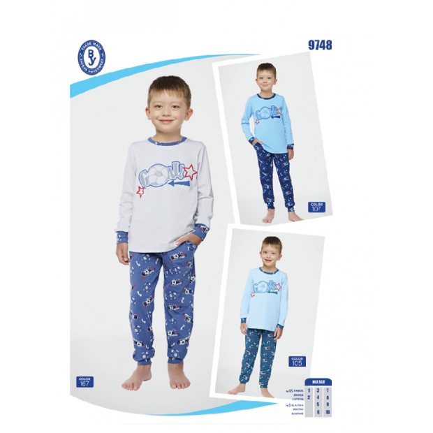 BR Піжама для хлопчика 03-06 стрейч/бавовна  9748    3-6  4 шт.