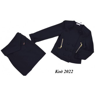 ,,Suzie122-152шерстьКОСТЮМ Піджак "Дораті"(4576)+Спідниця чорний 122-152 6 шт.