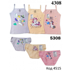 BR Набір білизни для дівчинки(майка+ТРУСИ) 4308/5308   6(3) шт.