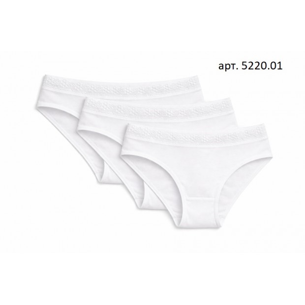 BR Труси для дівчинки 5220.01 БІЛИЙ    06.07   12 (6)шт