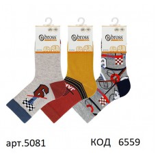 Bross Шкарпетки бавовняні для хлопчика МАЛЮНОК 5081 МІКС  12(3)шт.