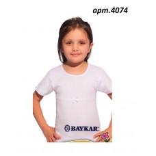 BR Футболка для дівчинки 4074.01 БІЛИЙ      6(2) шт.