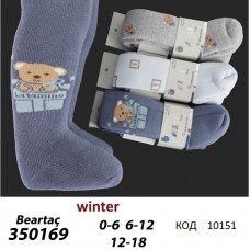ArtiKatamino Колготки махрові для хлопчика ясельні МАЛЮНОК 350169 МІКС 6-12//12-18   3шт.