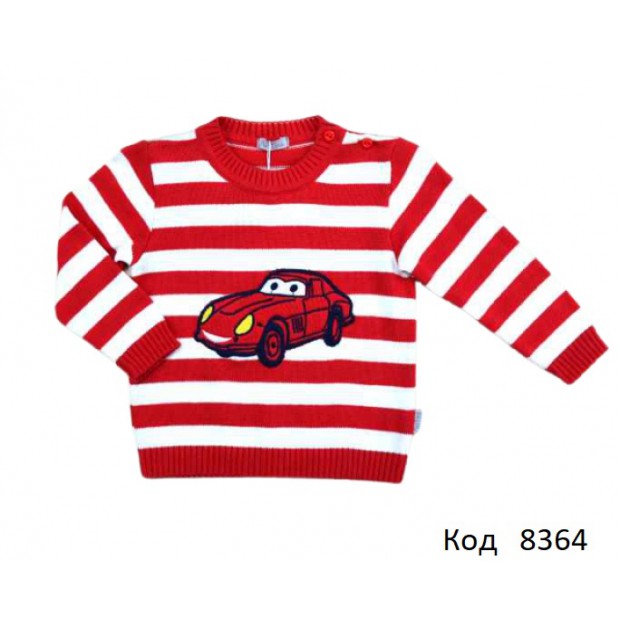 ,Ukr Светр в'язаний для хлопчика " Маквін" КХ-719 86-104  червоний   (R)  4(1) шт