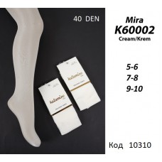 ArtiKatamino Колготки капронові 40 DEN  90%ПА,10%Ел  ОДНОТОН К60002  Krem(МОЛОЧНИЙ) 6(1) шт.