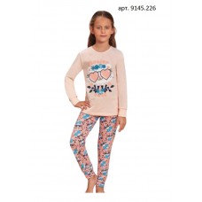 BR Піжама для дівчинки 03-06 стрейч/бавовна  9145  CAMASIR SOMON(226)персик 1 шт.
