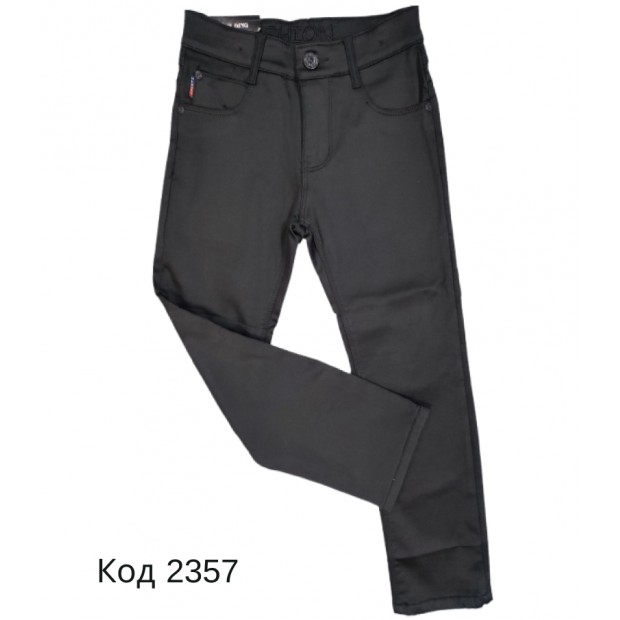 Ch Штани для хлопчика ДЖИНС CowDind1502 чорний на флісі 22-30(128-152)   5 шт