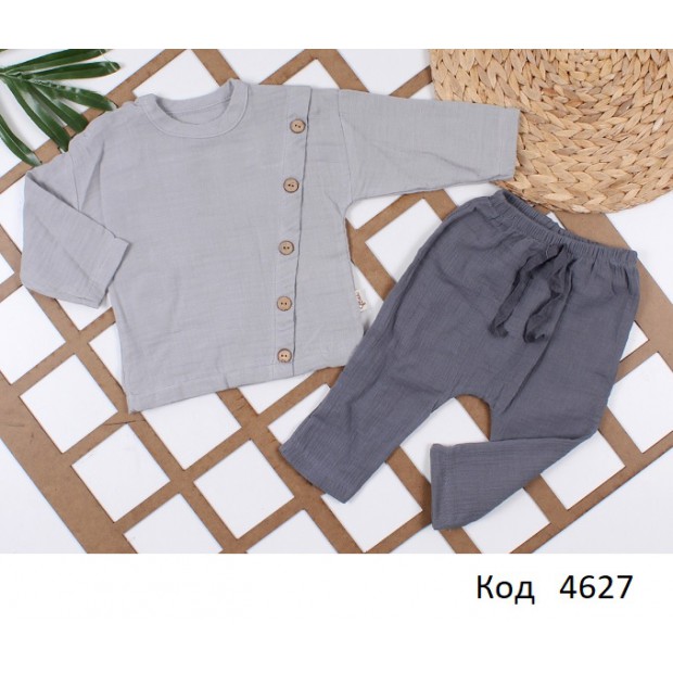 Tr Костюм муслін для хлопчика FLEXİ 217550   6,12,18,24,36 міс.  5 шт.