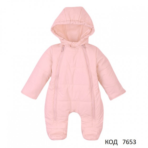 ЛяЛя Комбінезон плащівка (синтепух 200г/кв.м) УНІ   8ПЛ084 (3-03)  РОЖЕВИЙ  62,68,74  1 шт.
