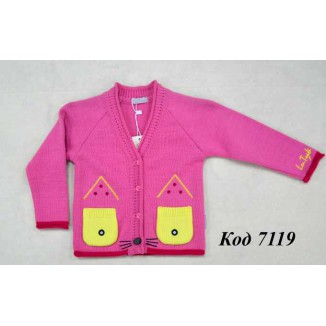 -- 843Кофта для дівч. "Киця", н/в,  КД-843    74-80  2шт