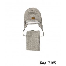Ukr Шапка + хомут  на флісі для дівчинки (на завязках)   50  1 шт