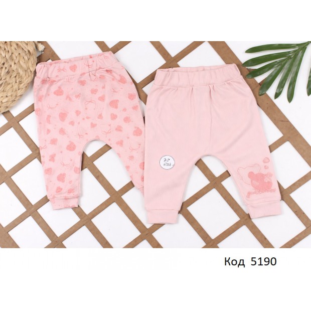 Tr Штанішки для дівчинки інтерлок MİNİWORLD 18515  6-12 міс.  8шт