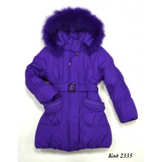 Ch Пальто зимове для дівчинки синтапон на флісі ТВ 116-134  4(1)шт
