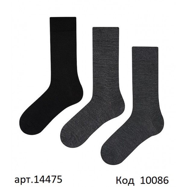 Bross Шкарпетки чоловічі Вовна9%/Кашемір18%  14475 Мікс  39-42//43-45  12(3)шт.