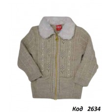 Tr Кофта в'язана для дівчинки на замку Lolitop6502  2--5 років  4шт