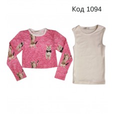 .Tr Кофта з майкою для дівчинки інтерлок 165  116-134  4 шт