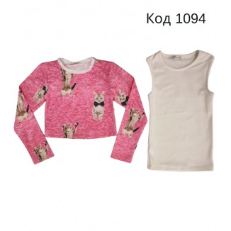.Tr Кофта з майкою для дівчинки інтерлок 165  116-134  4 шт