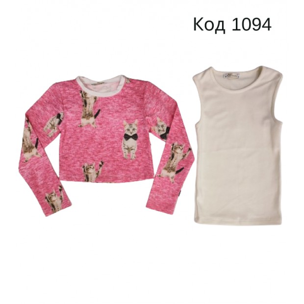 .Tr Кофта з майкою для дівчинки інтерлок 165  116-134  4 шт