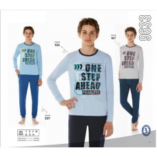 BR Піжама для хлопчика 12,13,14 стрейч/бавовна  9633   12,13,14  3 шт.