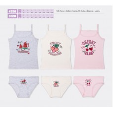 BR Набір6 білизни для дівчинки(майка+ТРУСИ) 4320/5320   6(3) шт.