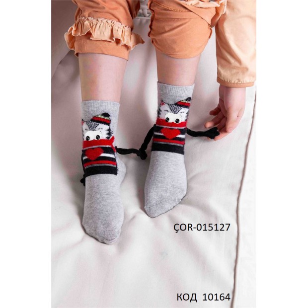 Bross Шкарпетки бавовняні  УНІ з магнітиками ÇOR-015127  СІРИЙ 12(3)шт.