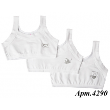 BR Топ для дівчинки 4290,01   БІЛИЙ  06,07.  12(3) шт.