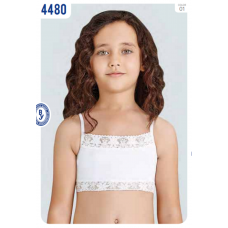 BR Топ для дівчинки 4480,01   БІЛИЙ  06,07.  12(3) шт.