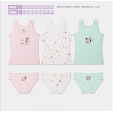 BR Набір6 білизни для дівчинки(майка+ТРУСИ) 4330/5328   6(3) шт.