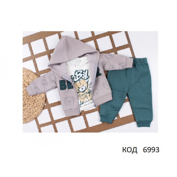 Tr Костюм 3-ка для хлопчика 3-х нитка начос  STAR 312 9міс.-3роки 4 шт.