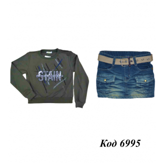 Tr Костюм для дівчинки (кофта+спідниця)  140-176 4 шт.