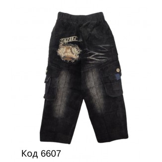.Ch Штани для хлопчика ВЕЛЬВЕТ 1016 4-7 років ЧОРНИЙ 4шт