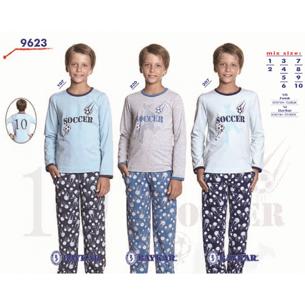 BR Піжама для хлопчика 01-02 стрейч/бавовна  9623    01,02  2 шт.