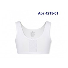 BR Топ для дівчинки 4215,01   БІЛИЙ  06,07.  12(3) шт.