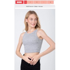 BR  Топ для дівчинки подовженний РУБЧИК 6105,20  СІРИЙ   ПІДЛІТОК S/M/L/XL   6(3) шт.