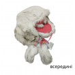 Ukr Шапка-вушанка плащівка на хутрі КОРАЛ розмір50   1шт