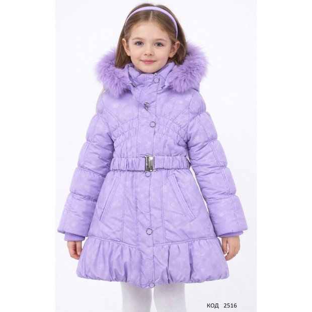 Ch Пальто зимове для дівчинки синтапон на флісі ТВ  128-146  4(1) шт